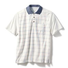 プリントチェックポロシャツ(半袖)