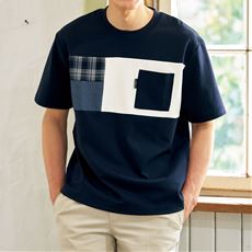 異素材切替Tシャツ(半袖)(接触冷感)