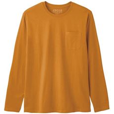 【男女兼用】綿100%クルーネックTシャツ(長袖)