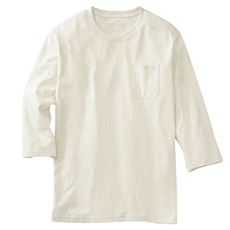 【男女兼用】綿100%クルーネックTシャツ(7分袖)
