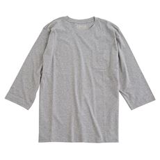 綿100%クルーネックTシャツ(7分袖)