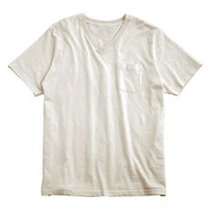 綿100%VネックTシャツ(半袖)