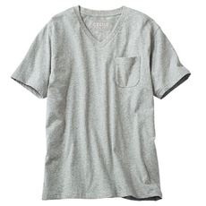 綿100%VネックTシャツ(半袖)