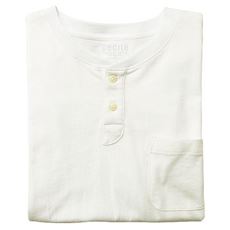 【男女兼用】綿100%ヘンリーネックTシャツ(長袖)