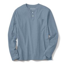 【男女兼用】綿100%ヘンリーネックTシャツ(長袖)