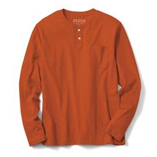 【男女兼用】綿100%ヘンリーネックTシャツ(長袖)