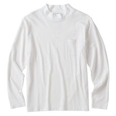 オーガニックコットン100%ハイネックTシャツ(長袖)