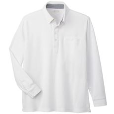 ドライ・ボタンダウンポロシャツ(長袖)/吸汗・速乾・抗菌防臭・UVカット機能付き