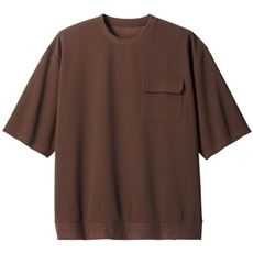 ジャカード素材胸ポケット付きTシャツ(セットアップ可)