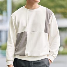 パネル切替クルーネックカットソー