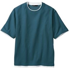 レイヤード風クルーネックTシャツ