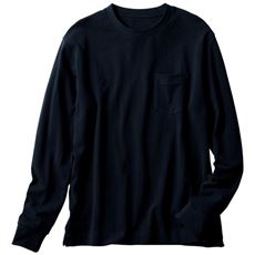 綿100%カノコクルーネックTシャツ(長袖)
