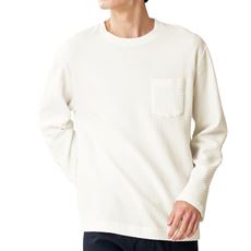 リンクスジャカードクルーネックTシャツ(長袖)