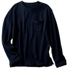 リンクスジャカードクルーネックTシャツ(長袖)