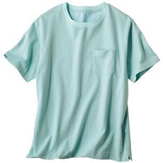 ジャカードボーダーポケット付きTシャツ(半袖)