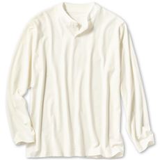さらっと素材ヘンリーネックTシャツ(長袖)