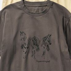 綿100%プリントTシャツ(長袖)