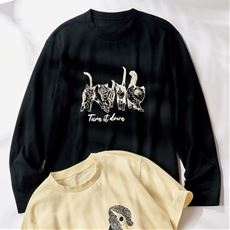 綿100%プリントTシャツ(長袖)