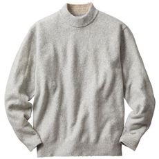 柔らかふんわりモックネックニット