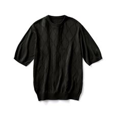 麻見え・前身ジャカードニットT