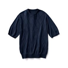 麻見え・前身ジャカードニットT