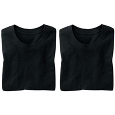 同色2枚組 男の綿100%クルーネックTシャツ(長袖)