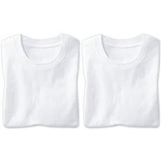 【男女兼用】同色2枚組 綿100%クルーネックTシャツ(半袖)