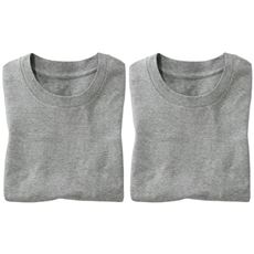 【男女兼用】同色2枚組 綿100%クルーネックTシャツ(半袖)