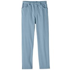 夏のニットデニムクロップドパンツ(スマートニットジーンズ)(人気商品・吸汗速乾・洗濯機OK)