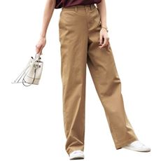 レディース ワイドパンツ ベージュ系 通販 セシール Cecile