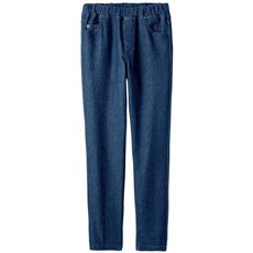 太ももゆったりニットデニムパンツ