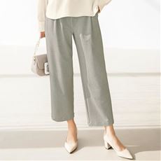 尾州産生地使用ワイドクロップドパンツ