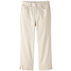 綿サテンストレッチクロップドパンツ(洗濯機OK)