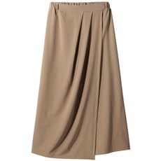 さら軽ストレッチラップ風キュロットパンツ(日本製・UVカット・接触冷感・吸汗速乾・節電対策)