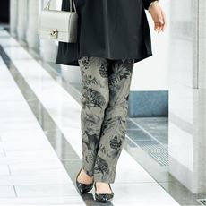 日本製京プリントストレッチパンツ