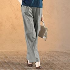 センタープレスセミワイドパンツ