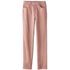 綿サテンストレッチストレートパンツ