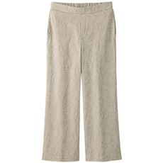 日本製ジャカードセミワイドパンツ