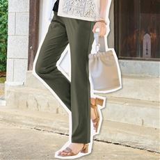 さら軽ストレッチストレートパンツ(日本製・UVカット・接触冷感・吸汗速乾・シワになりにくい・節電対策)