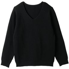 【ぽっちゃりさんサイズ】Vネックニットプルオーバー