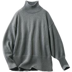 オフタートルニットプルオーバー