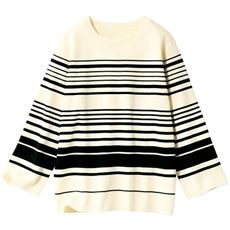 マルチボーダーニットプルオーバー