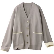 配色ニットカーディガン