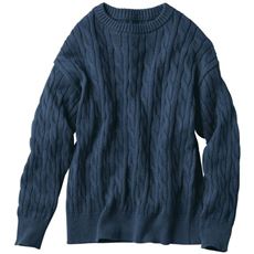 綿100%なごみケーブルプルオーバー