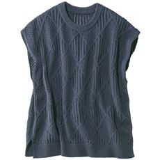 綿100%ダイヤ柄ベスト