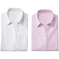 形態安定2枚組ベルカラーシャツ(半袖)(洗濯機OK)