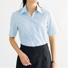 形態安定ベルカラーシャツ(半袖)(UVカット・抗菌防臭・洗濯機OK・部屋干しOK)