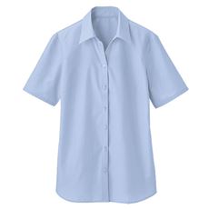 形態安定ベルカラーシャツ(半袖)(UVカット・抗菌防臭・洗濯機OK・部屋干しOK)