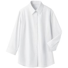 形態安定レギュラーカラーシャツ(7分袖)(UVカット・抗菌防臭・洗濯機OK・部屋干しOK)