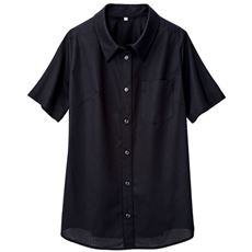 おすすめ黒ブラウス 半袖 通販 セシール Cecile